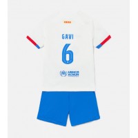 Barcelona Paez Gavi #6 Replika babykläder Bortaställ Barn 2023-24 Kortärmad (+ korta byxor)